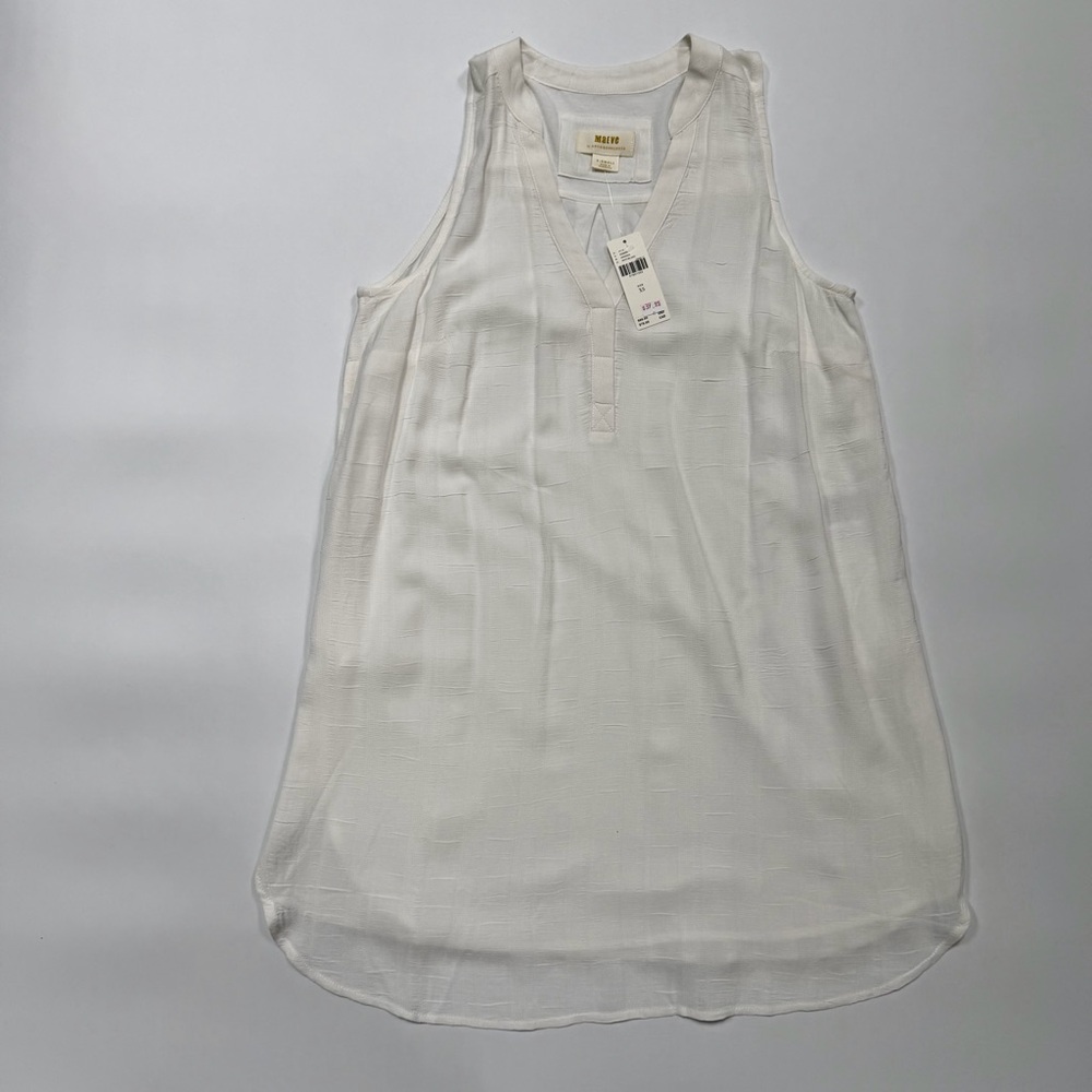 Maeve by Anthropologie White Long Sleeveless Tank Top size XS New with Tags